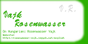vajk rosenwasser business card